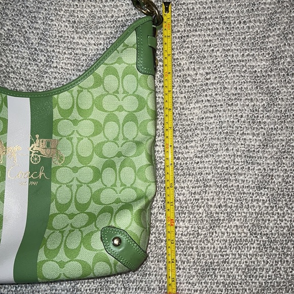 Heritage Green & White Coach bag - Picture 9 of 9